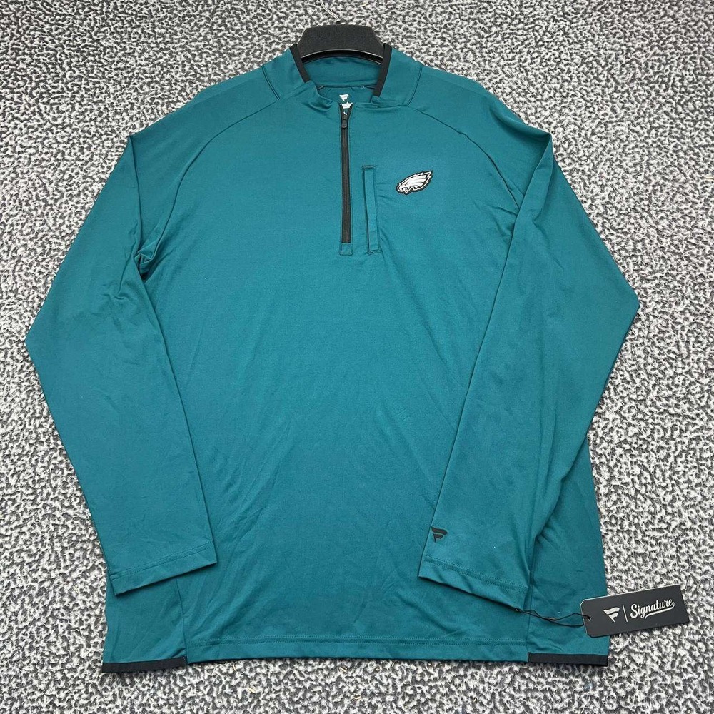Philadelphia Eagles Jacket Men Large Fanatics Signature 1/4 Zip Pullover New L